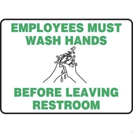 Accuform SAFETY SIGN EMPLOYEES MUST WASH MHSK968XP MHSK968XP